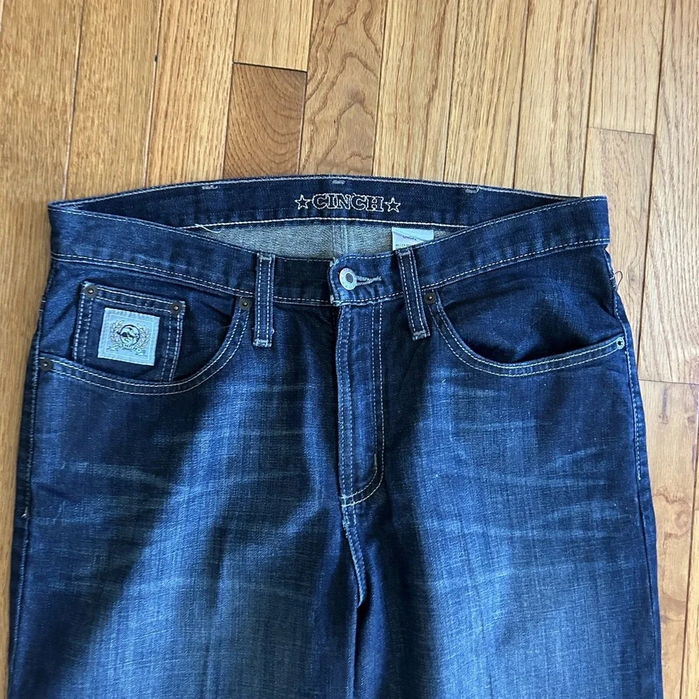 CINCH Mens Jeans‎ 31x30 (Actual 34x26) Dark Blue Bootcut Western Cowboy Stretch